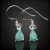 Smaragd ezüst fülbevaló