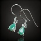 Smaragd ezüst fülbevaló