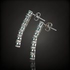 Smaragd ezüst fülbevaló