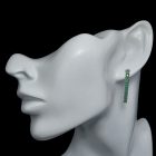 Smaragd ezüst fülbevaló