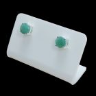 Smaragd ezüst fülbevaló