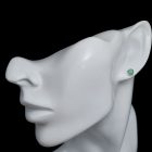 Smaragd ezüst fülbevaló