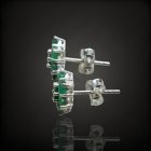 Smaragd ezüst fülbevaló