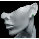 Smaragd ezüst fülbevaló