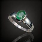 Smaragd ezüst gyűrű