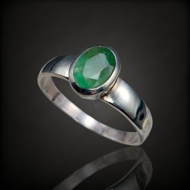 Smaragd ezüst gyűrű