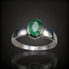 Smaragd ezüst gyűrű