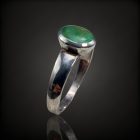 Smaragd ezüst gyűrű