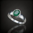 Smaragd ezüst gyűrű