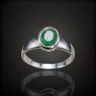 Smaragd ezüst gyűrű
