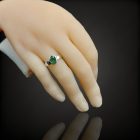 Smaragd ezüst gyűrű