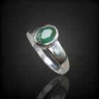 Smaragd ezüst gyűrű