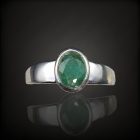 Smaragd ezüst gyűrű