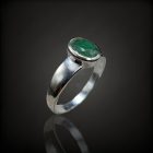 Smaragd ezüst gyűrű