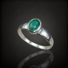 Smaragd ezüst gyűrű