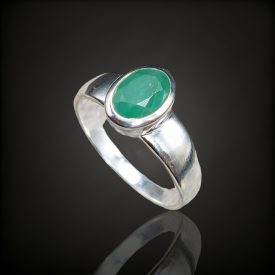 Smaragd ezüst gyűrű