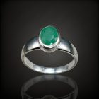 Smaragd ezüst gyűrű