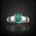 Smaragd ezüst gyűrű