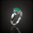 Smaragd ezüst gyűrű