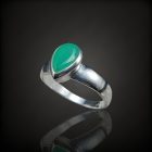 Smaragd ezüst gyűrű