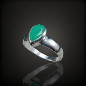 Smaragd ezüst gyűrű