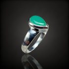 Smaragd ezüst gyűrű