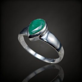 Smaragd ezüst gyűrű