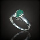 Smaragd ezüst gyűrű