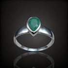 Smaragd ezüst gyűrű