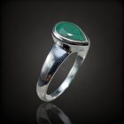 Smaragd ezüst gyűrű