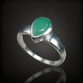 Smaragd ezüst gyűrű