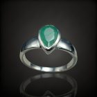 Smaragd ezüst gyűrű