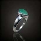 Smaragd ezüst gyűrű