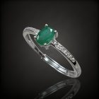 Smaragd ezüst gyűrű