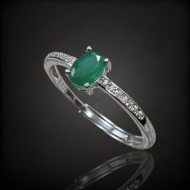 Smaragd ezüst gyűrű