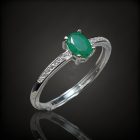 Smaragd ezüst gyűrű