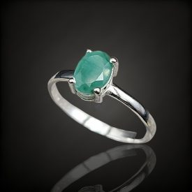 Smaragd ezüst gyűrű