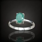 Smaragd ezüst gyűrű