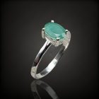 Smaragd ezüst gyűrű