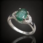 Smaragd ezüst gyűrű