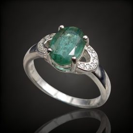 Smaragd ezüst gyűrű