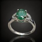Smaragd ezüst gyűrű