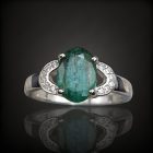 Smaragd ezüst gyűrű