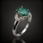 Smaragd ezüst gyűrű