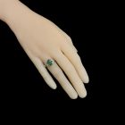 Smaragd ezüst gyűrű