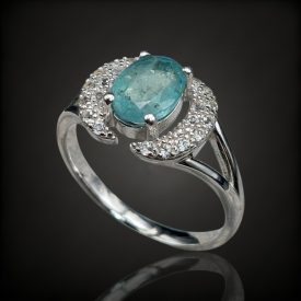 Smaragd ezüst gyűrű