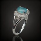 Smaragd ezüst gyűrű