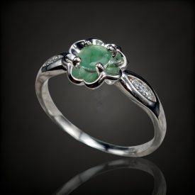 Smaragd ezüst gyűrű