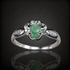 Smaragd ezüst gyűrű