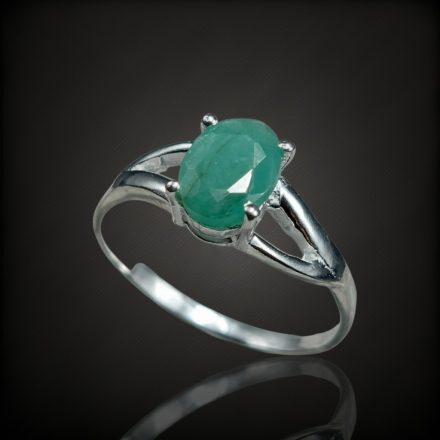 Smaragd ezüst gyűrű